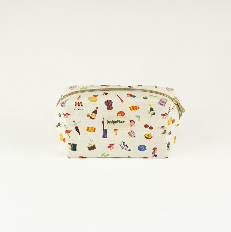 Barcelona Monuments Cotton Pouch Medium