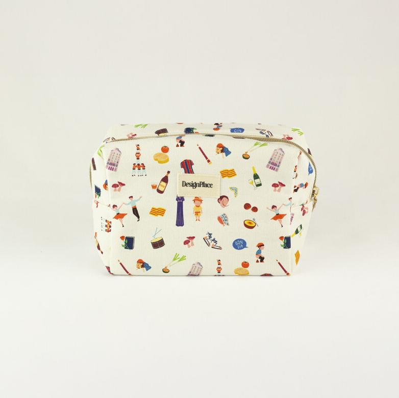 Barcelona Monuments Cotton Pouch Large