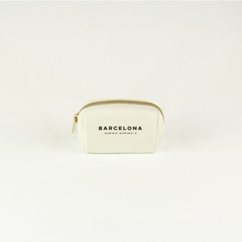 Barcelona Coordinates Cotton Pouch Small
