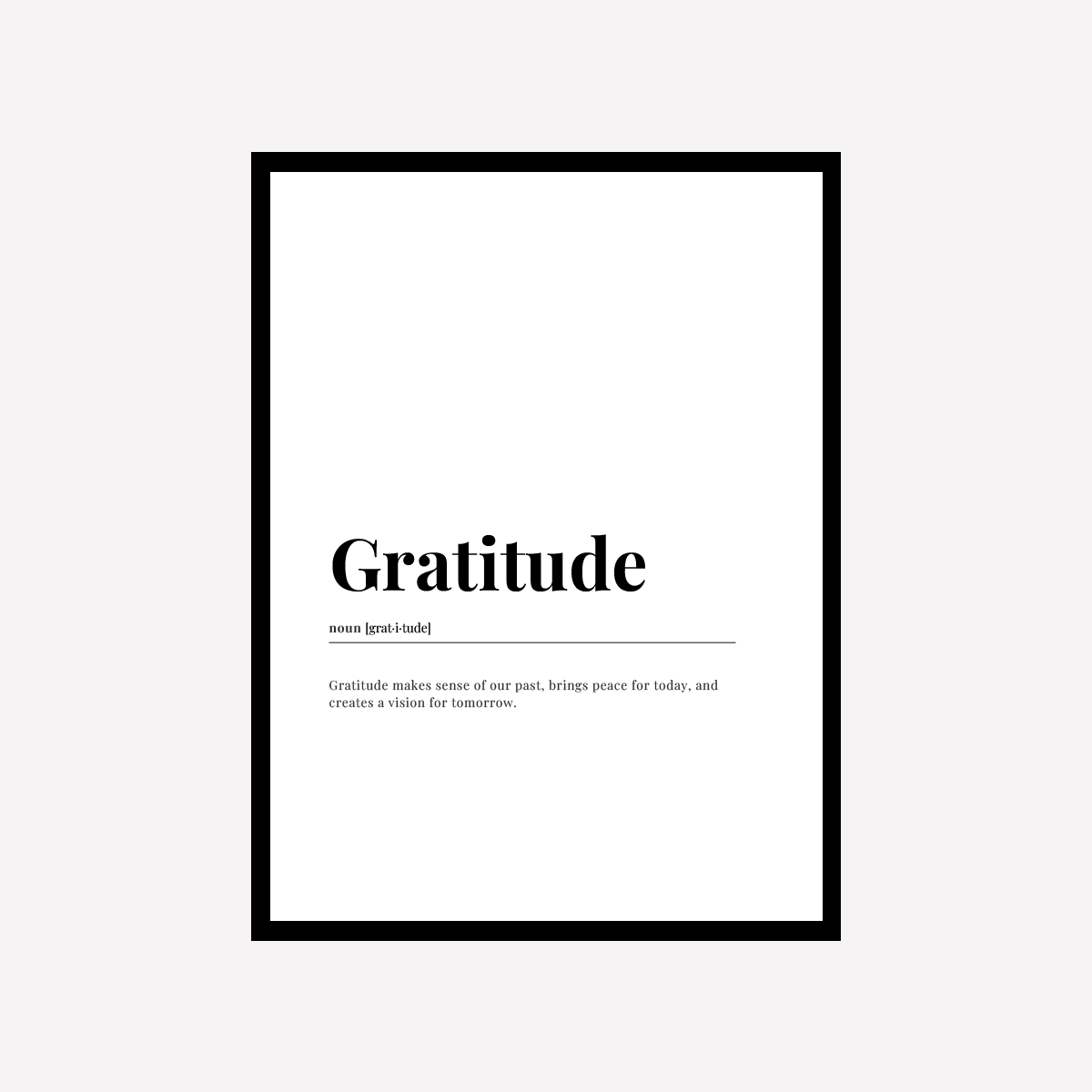 Gratitude Dictionary Art Print