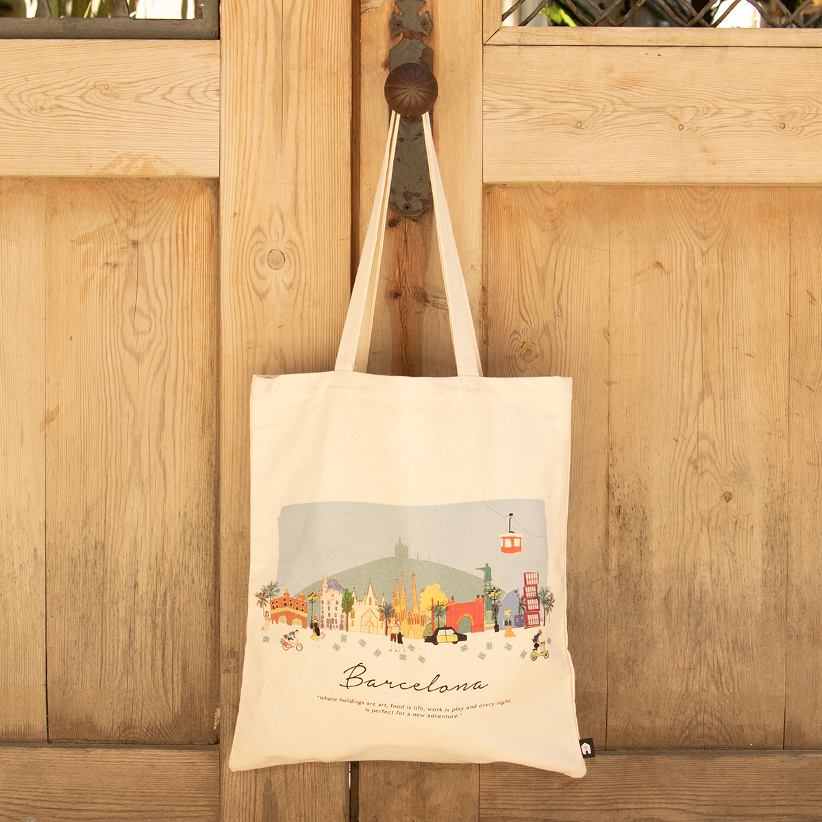 Skyline Barcelona Tote Bag