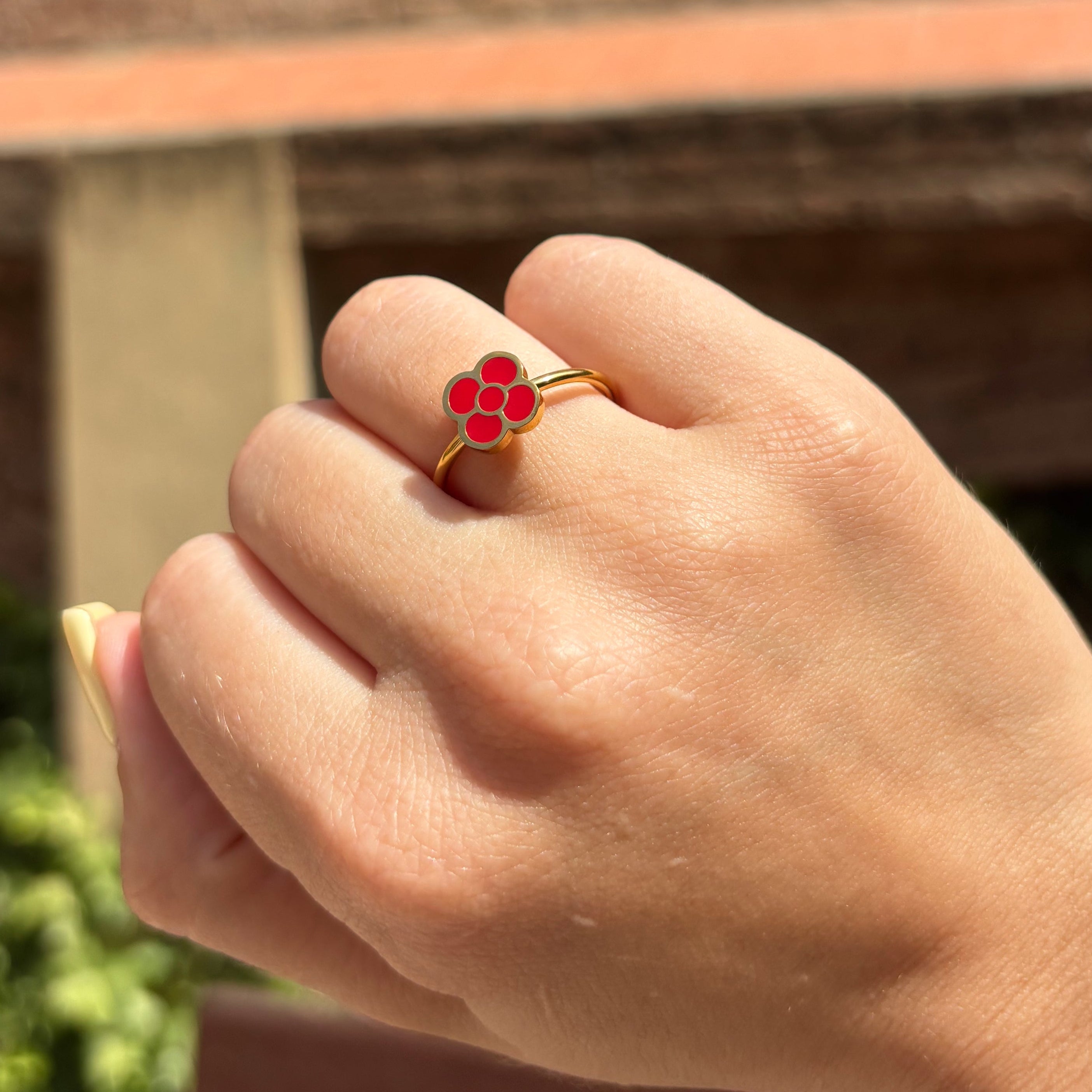 Anillo Panot Dorado con Color