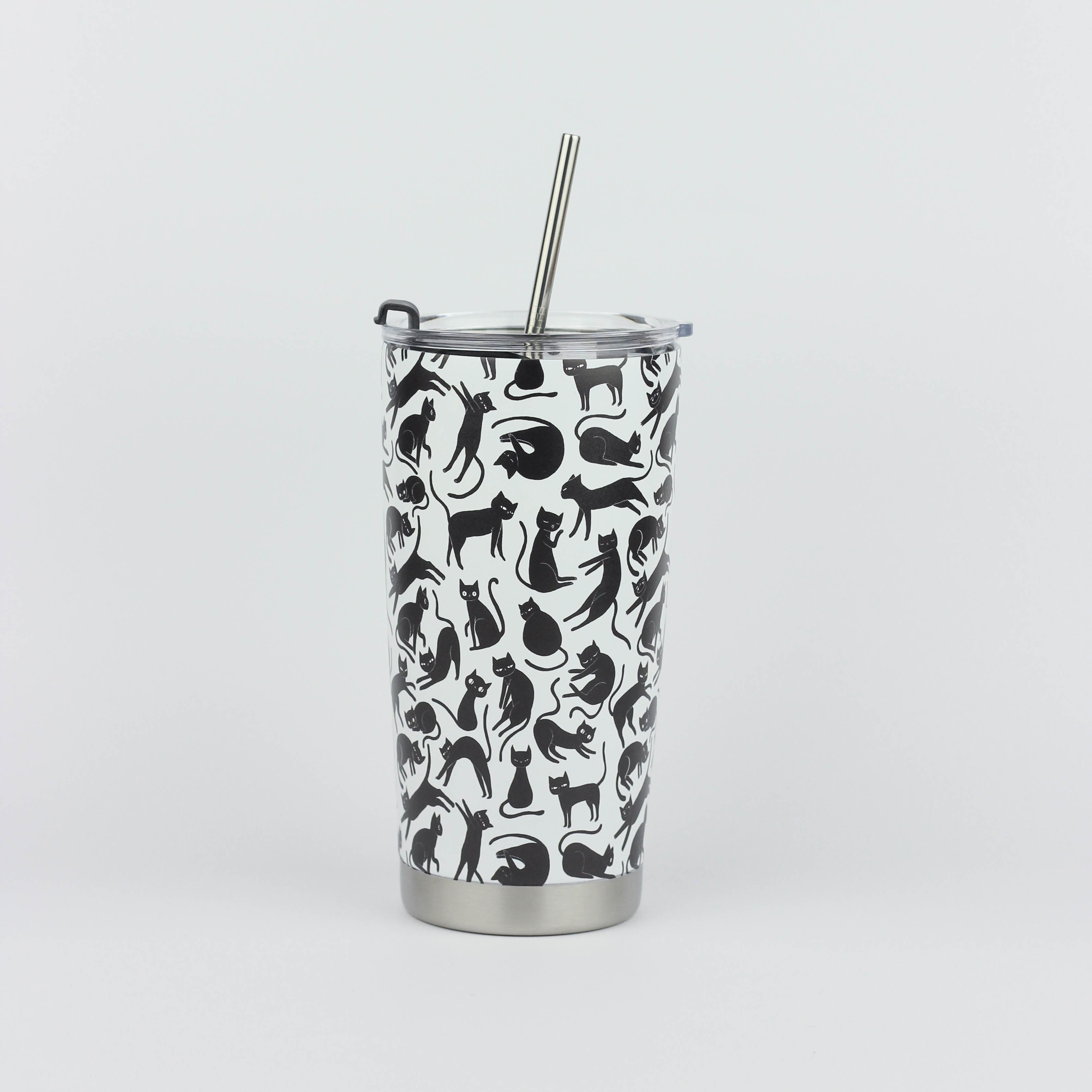 Black Cats Stainless Steel Tumbler