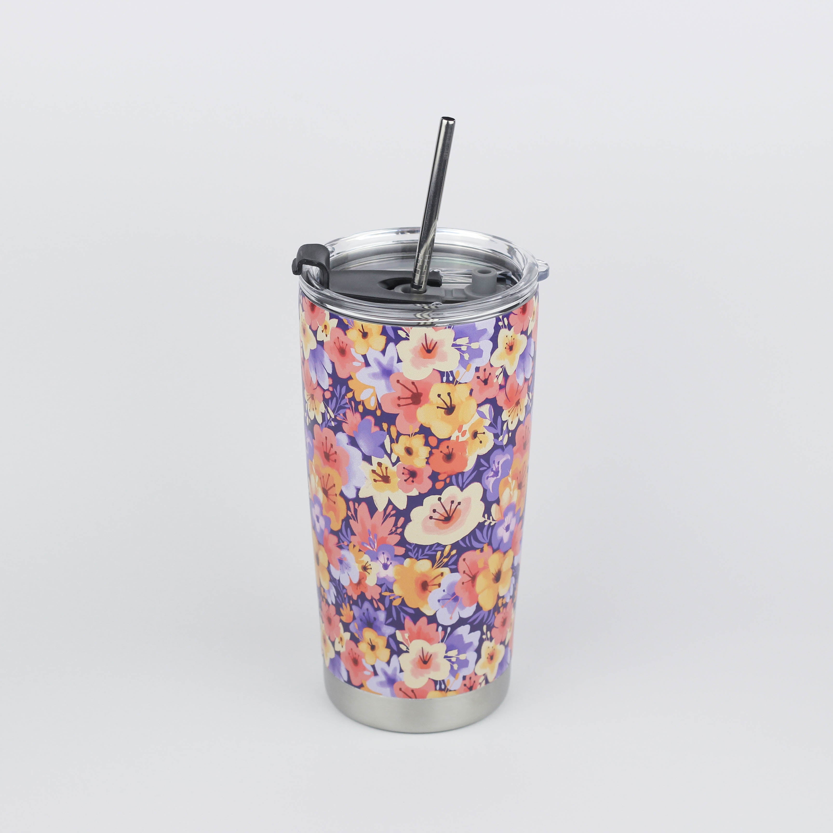 Purple Bouquet Stainless Steel Tumbler