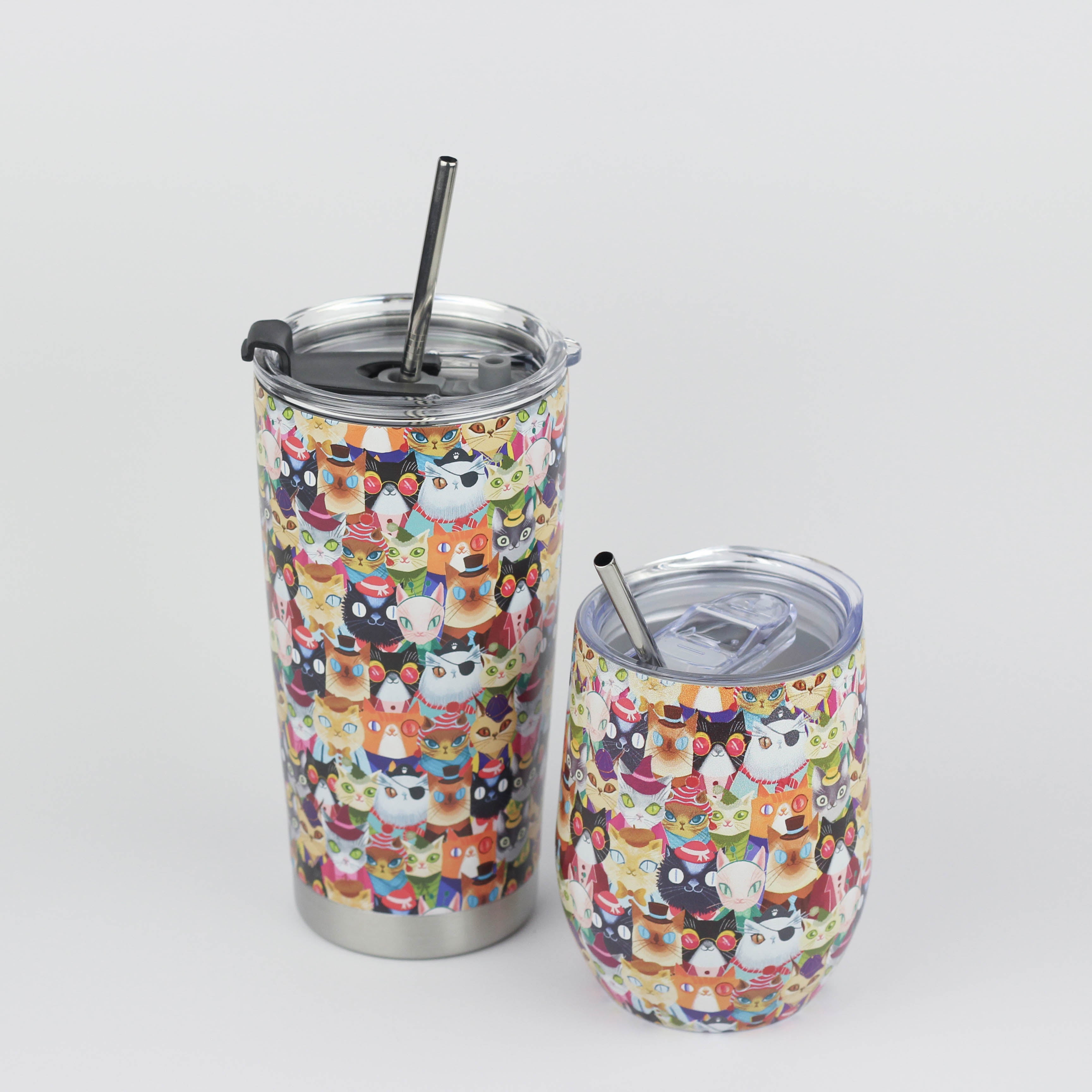 Cattastic Friends Stainless Steel Tumbler