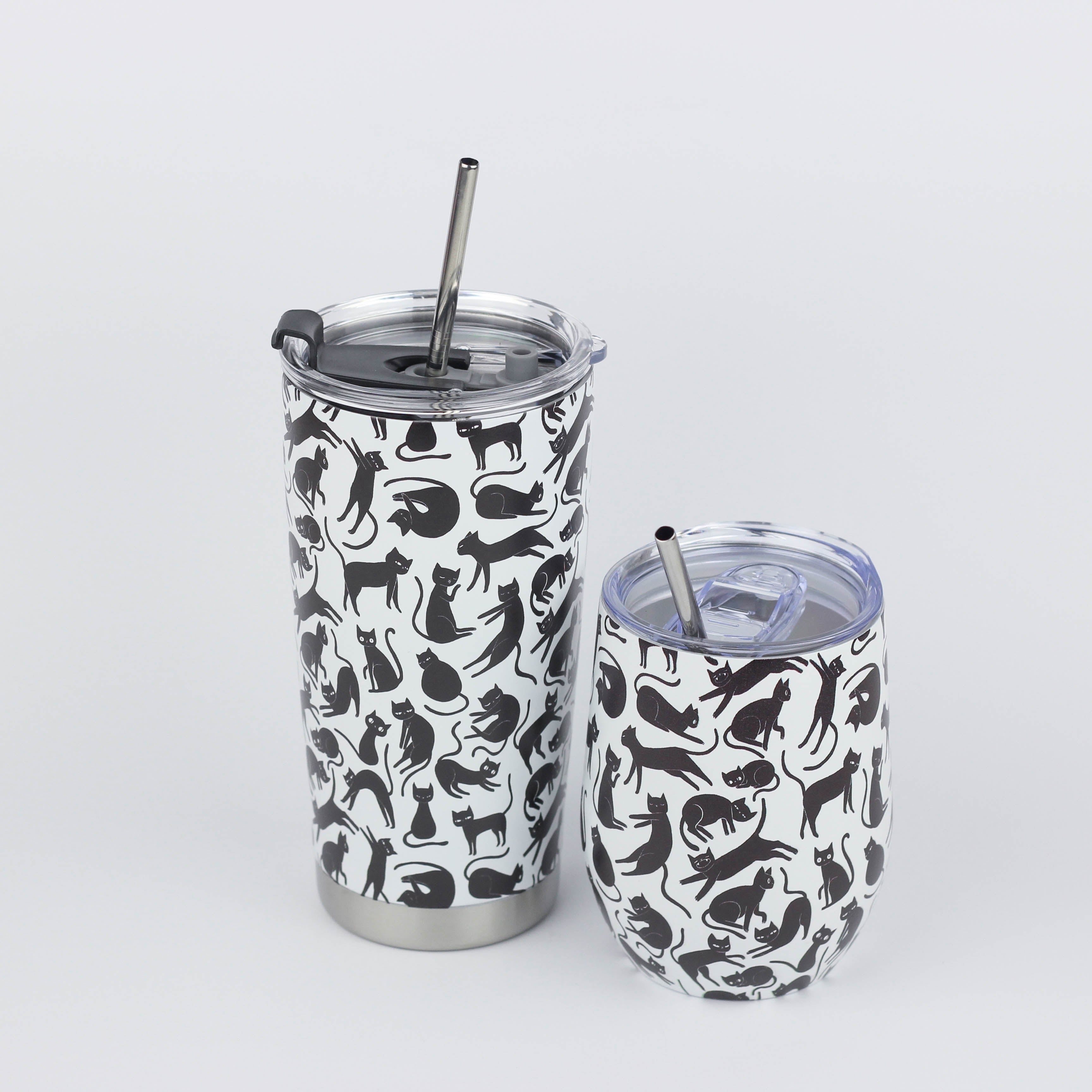 Black Cats Stainless Steel Tumbler