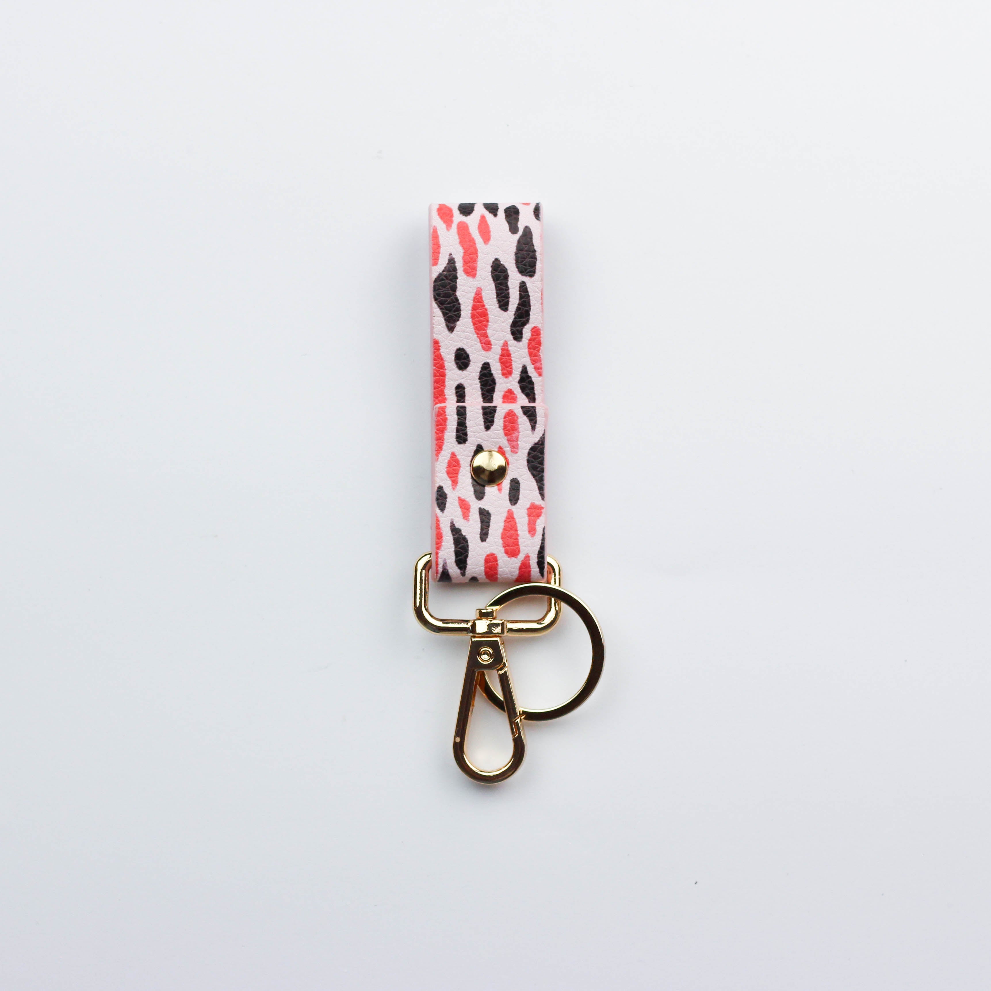 Pink Leopard Keychain (PU)