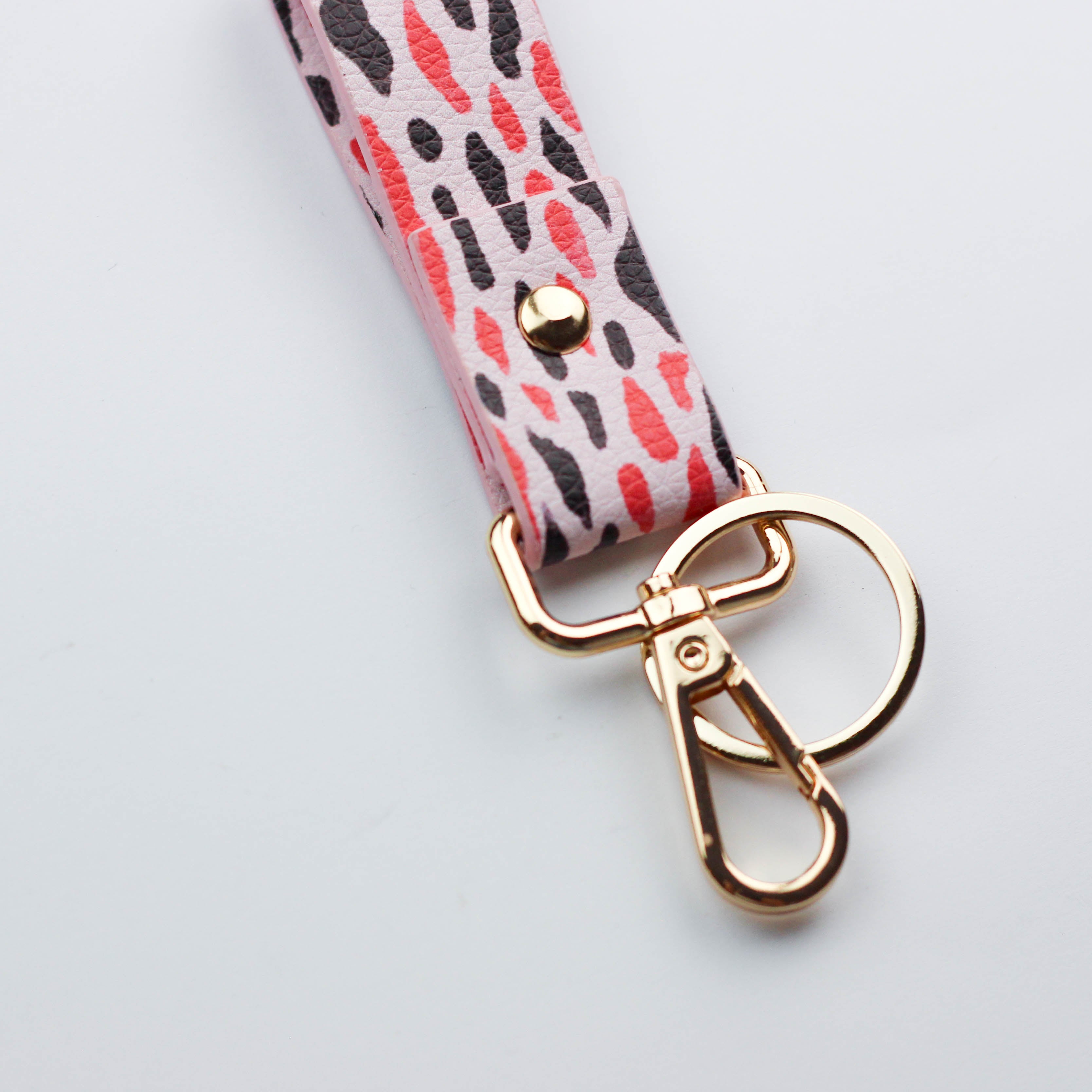 Pink Leopard Keychain (PU)