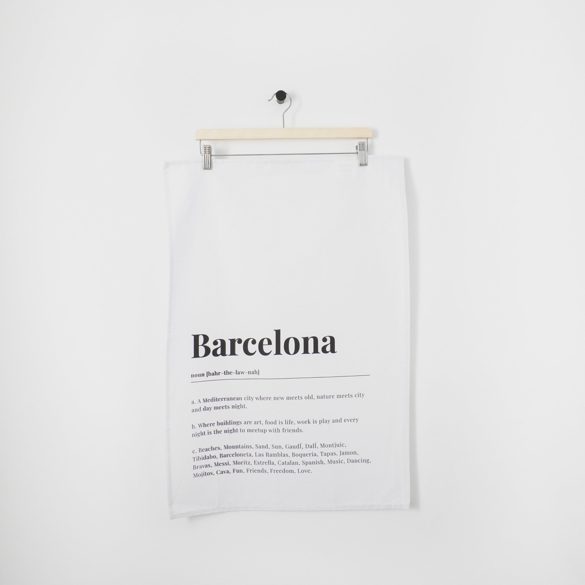 Barcelona Definiton Tea Towel