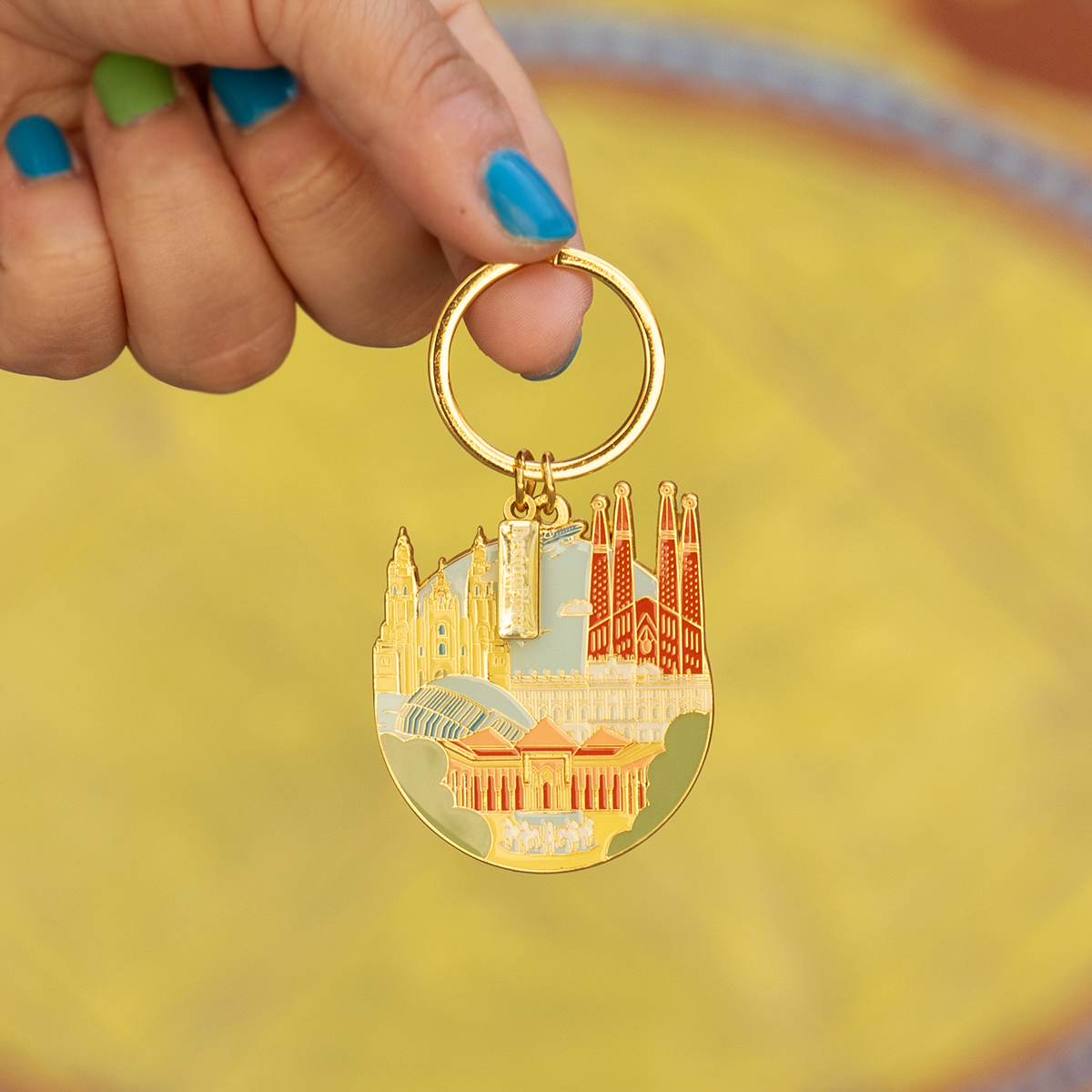 Spain Cityscape Keychain