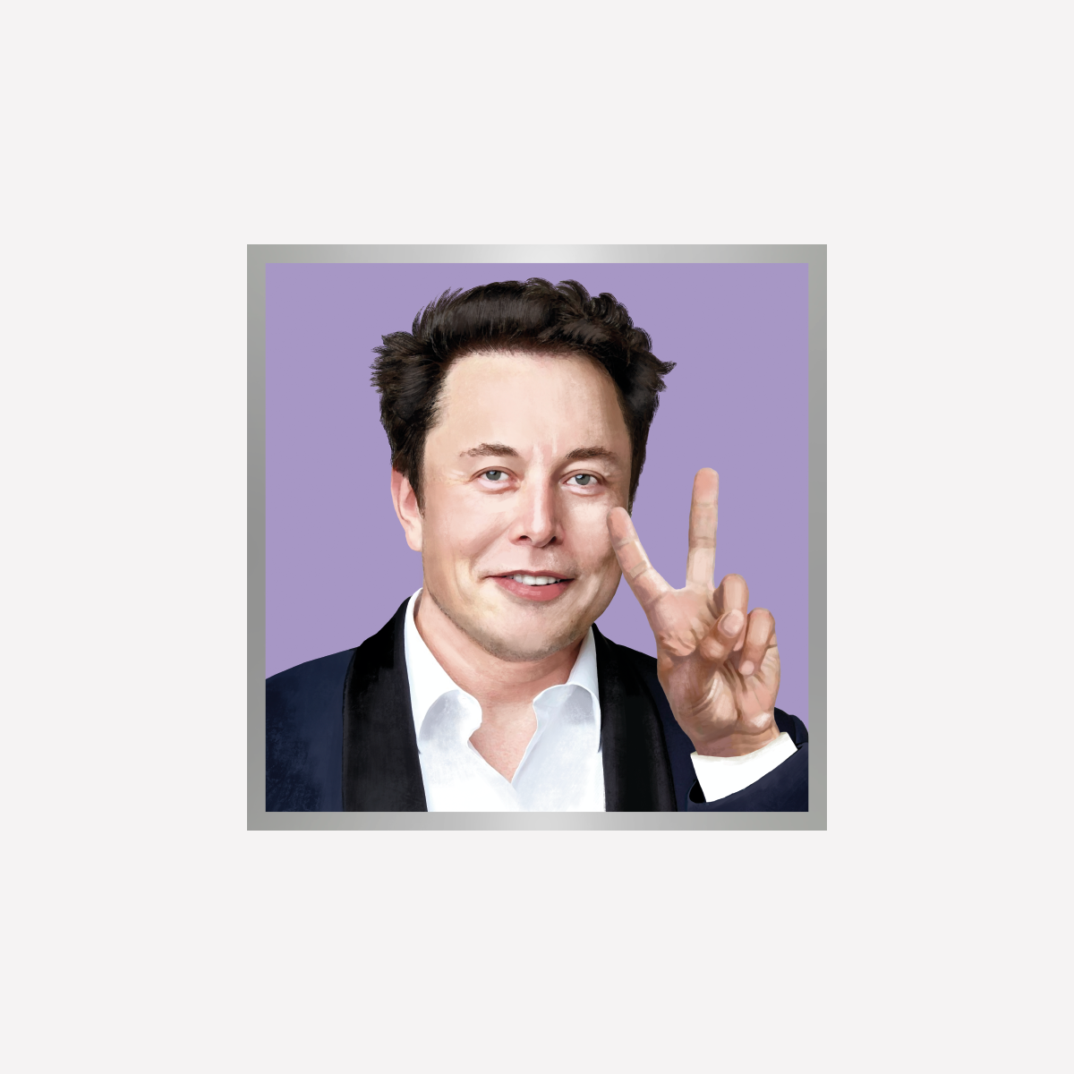 Elon Musk Peace Art Print