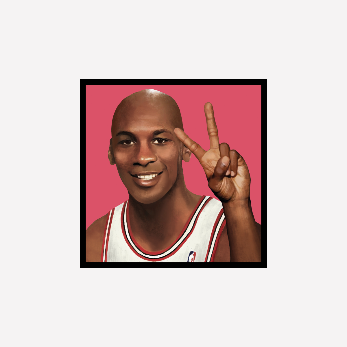 Michael Jordan Peace Art Print