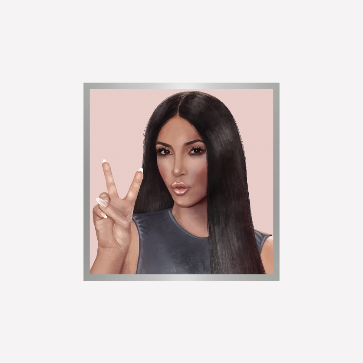 Kim Kardashian Peace Art Print