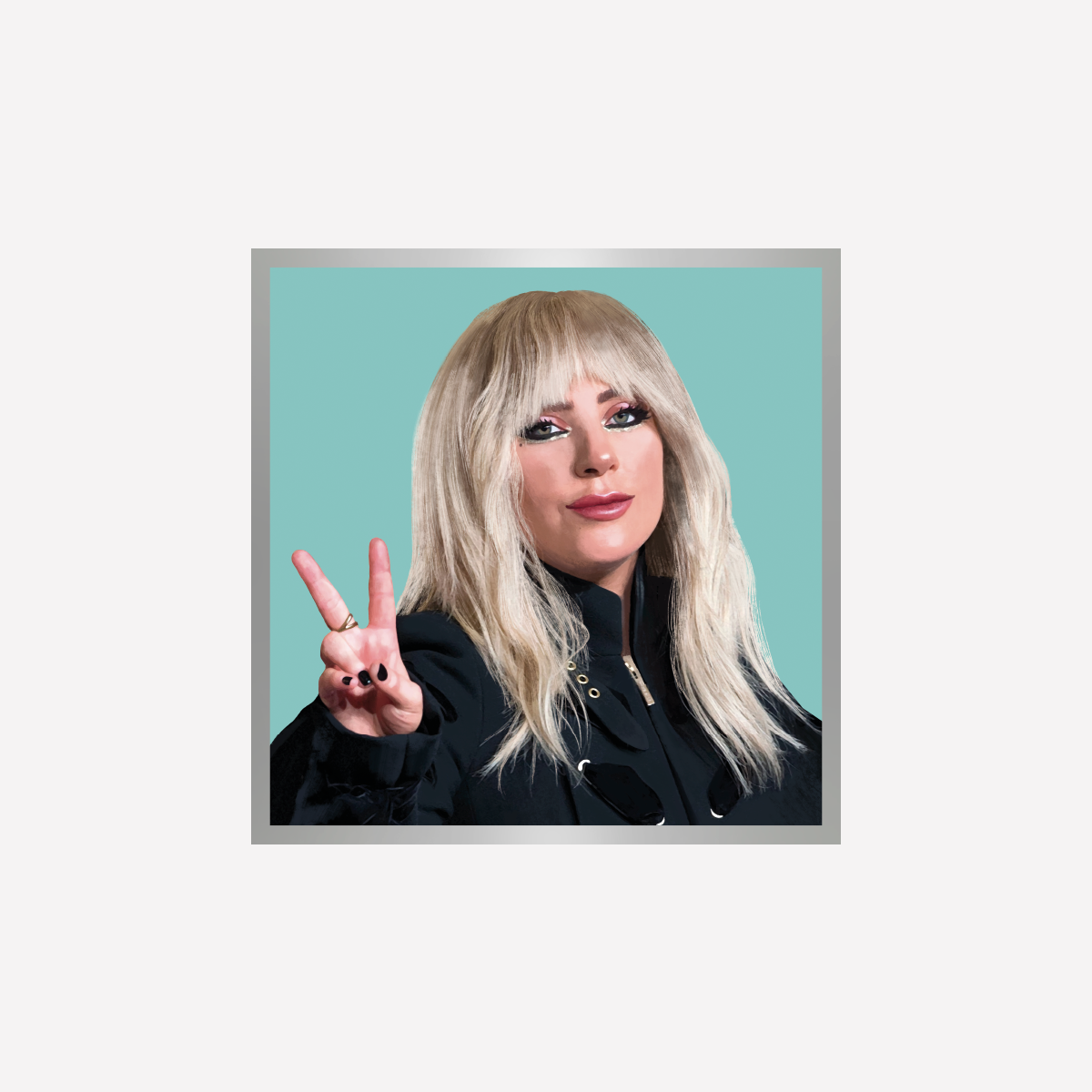 Lady Gaga Peace Art Print