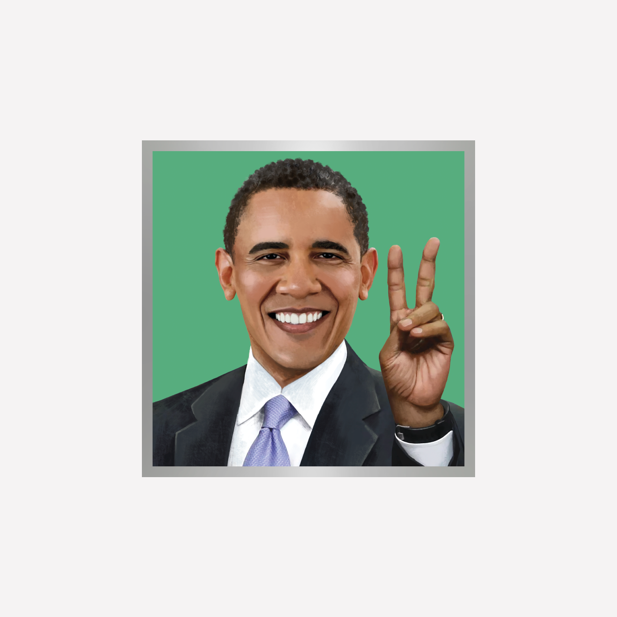 Barack Obama Peace Art Print