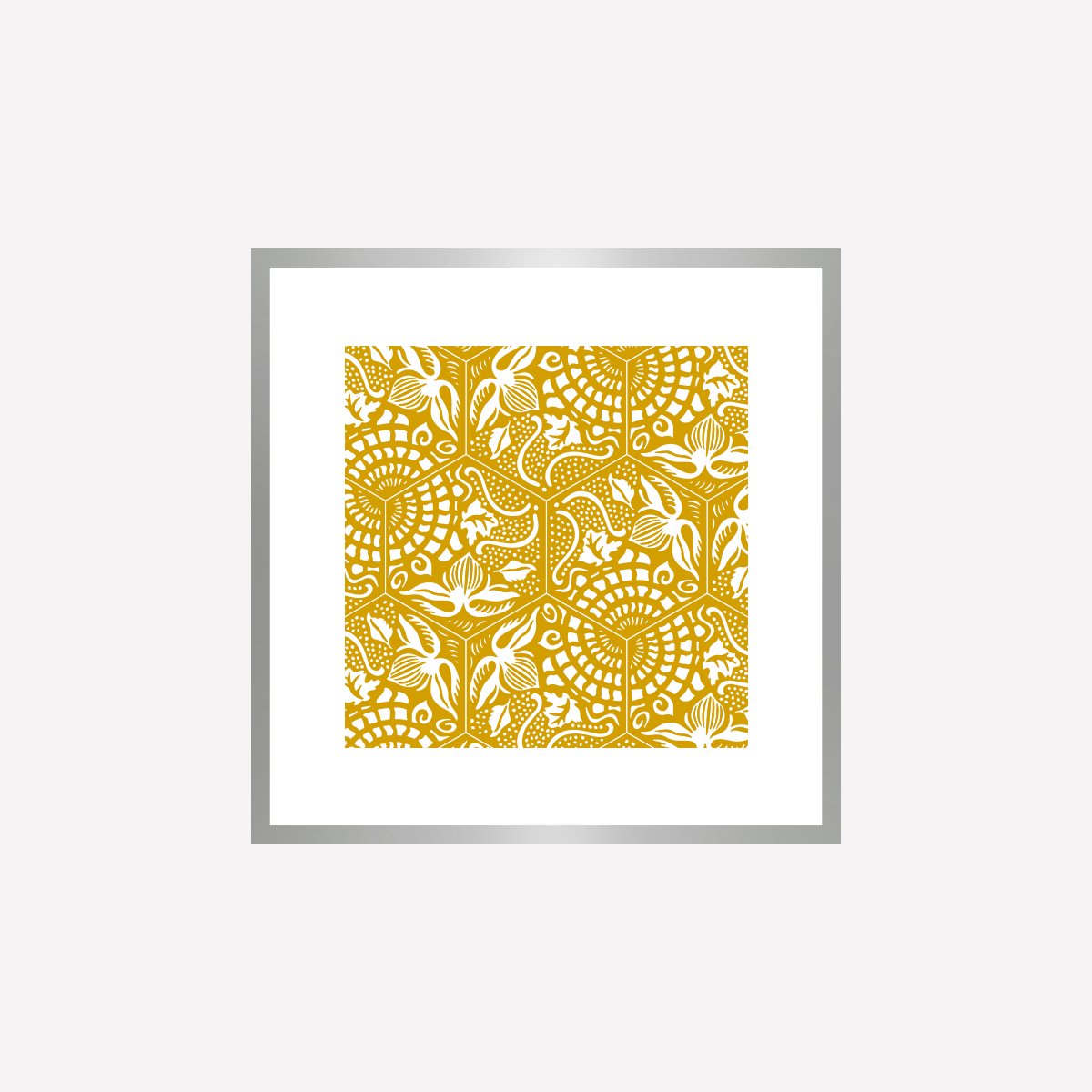 Gaudi Pattern in Gold Art Print