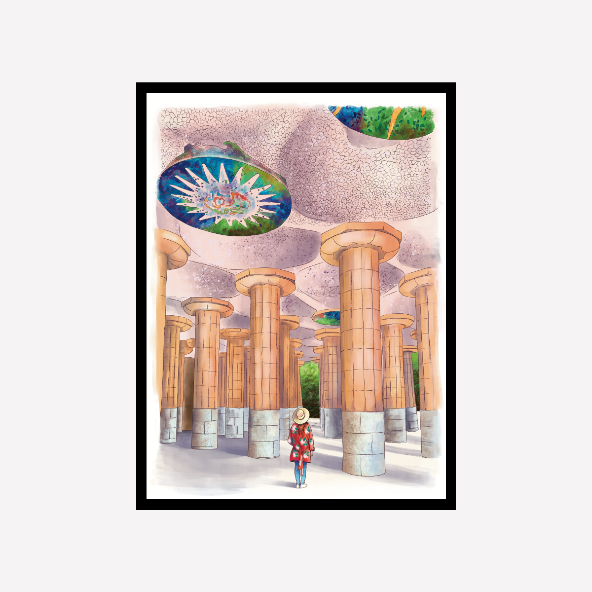 Park Güell Inside Art Print