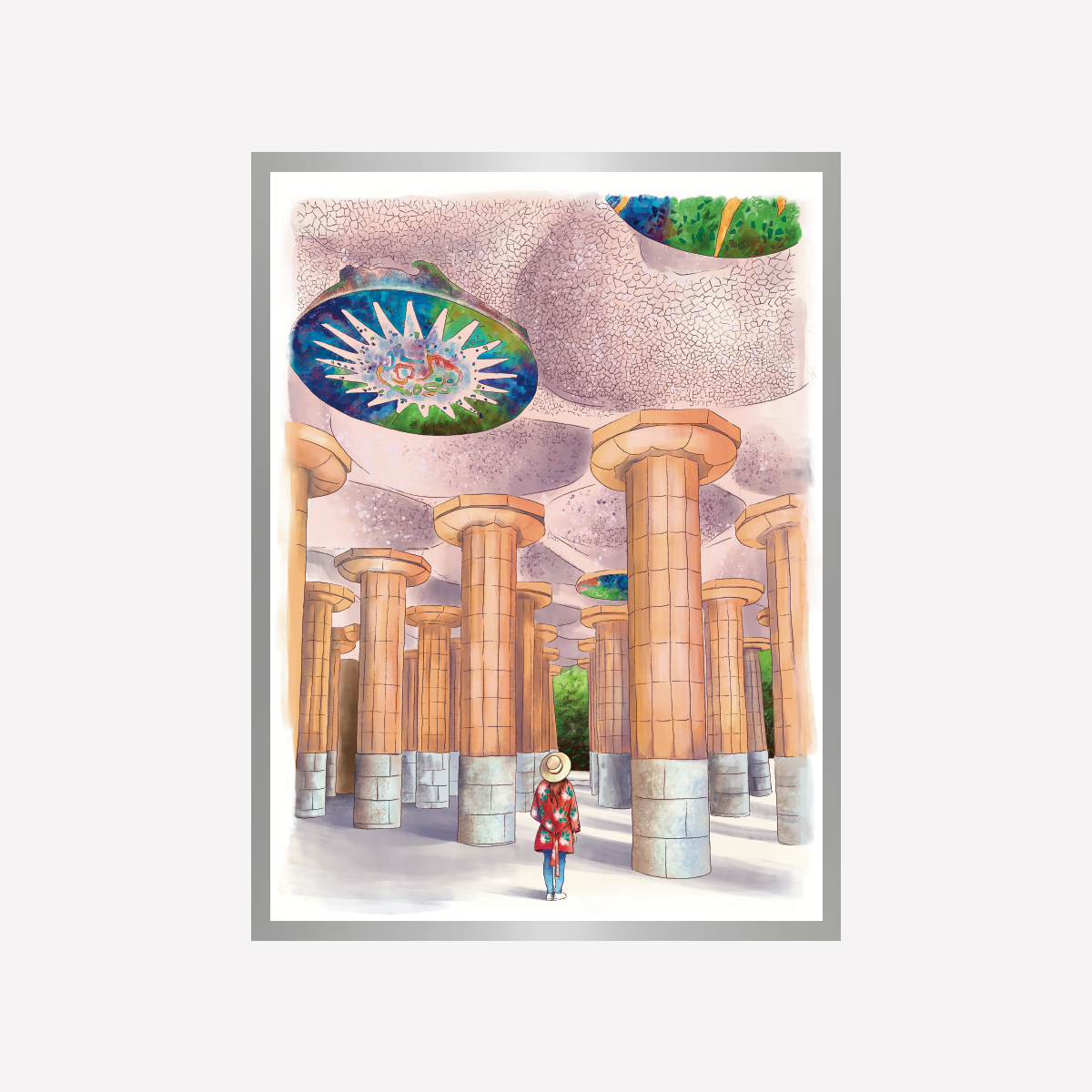 Park Güell Inside Art Print