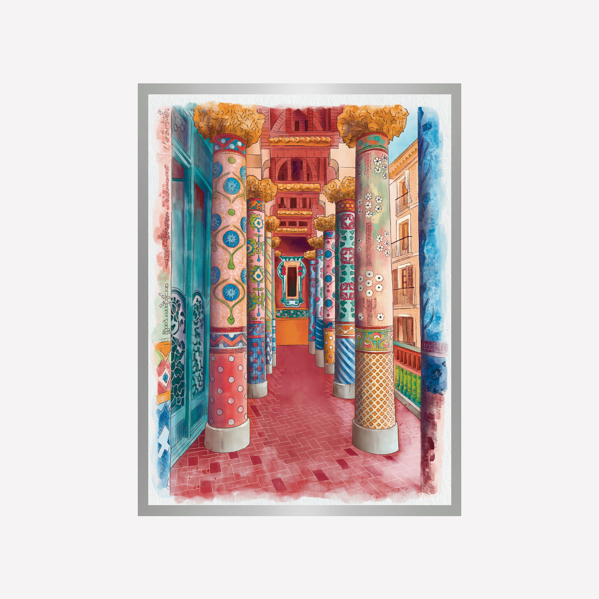 Entre las Columnas Art Print