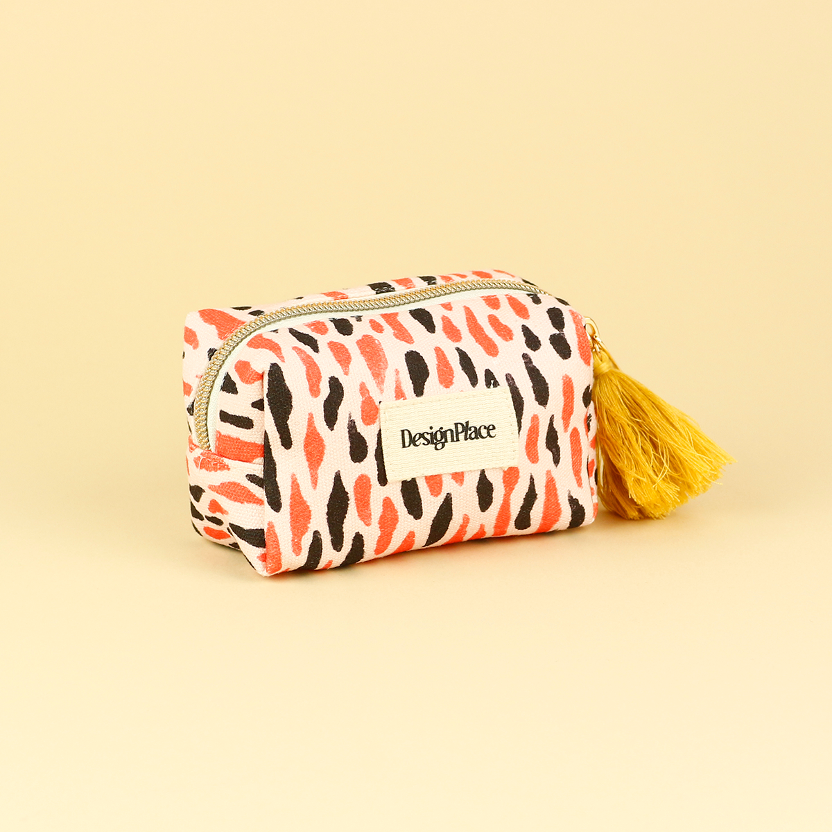 Pink Leopard Cotton Pouch Small