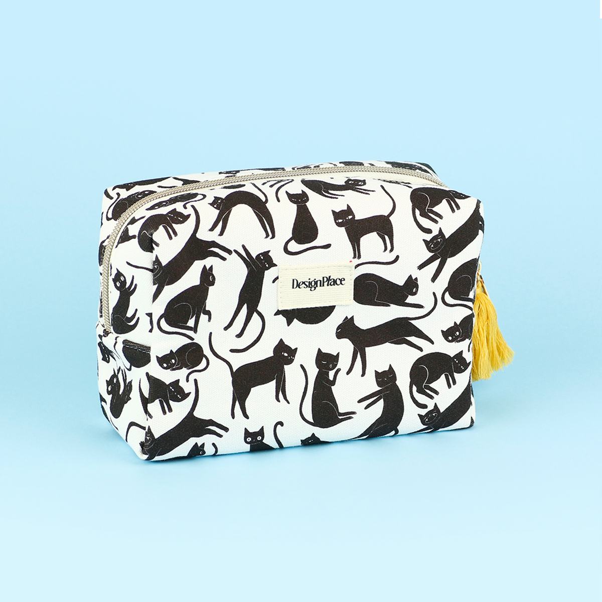 Black Cats Cotton Pouch Large