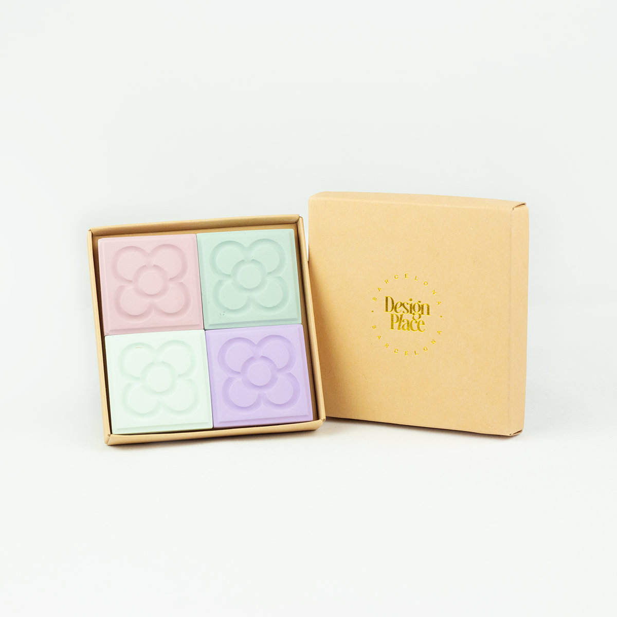 Set Floral Mist Panot Cement Magnet