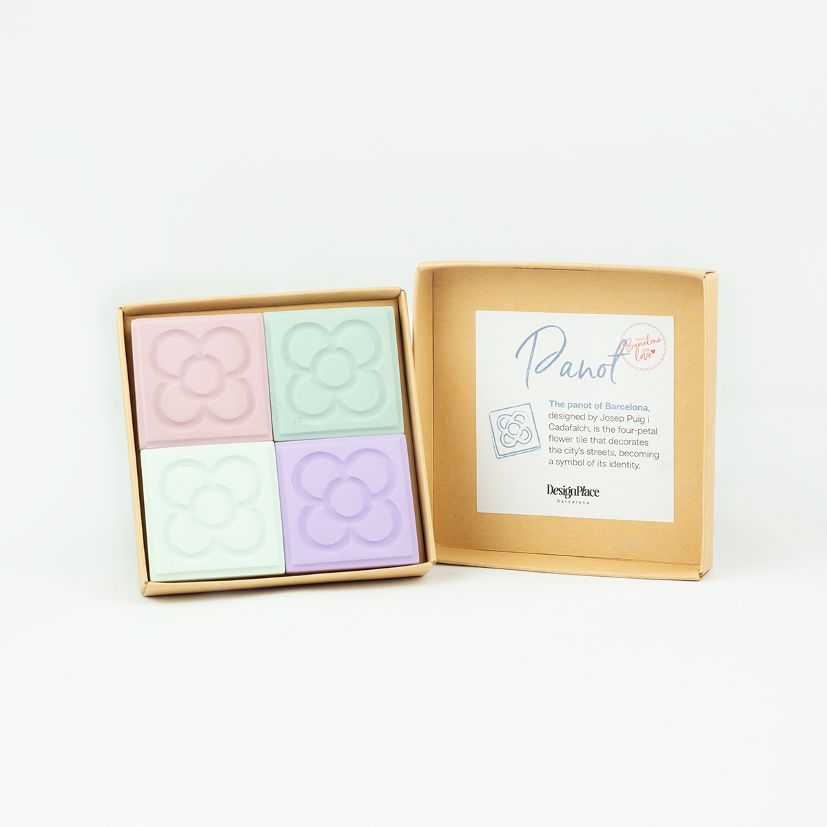 Set Floral Mist Panot Cement Magnet