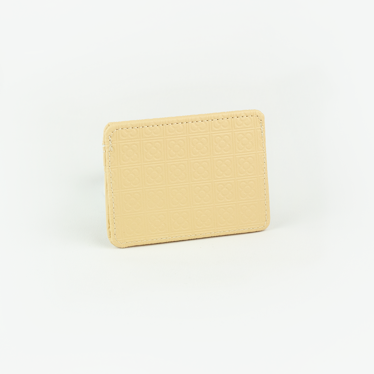 Beige Panot Stamping Card Holder