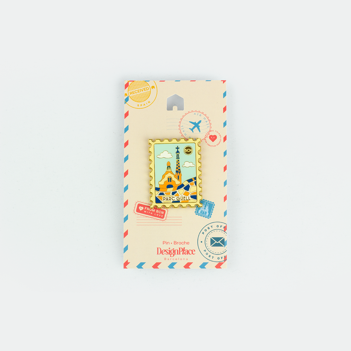 Parc Guell Stamp Pin