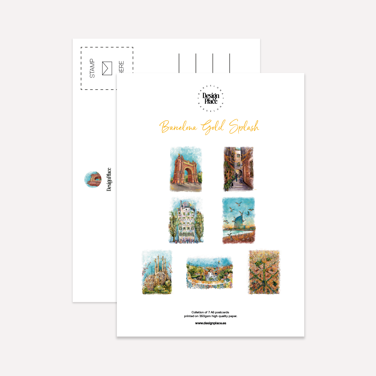 BCN Gold Splash Postcard Pack