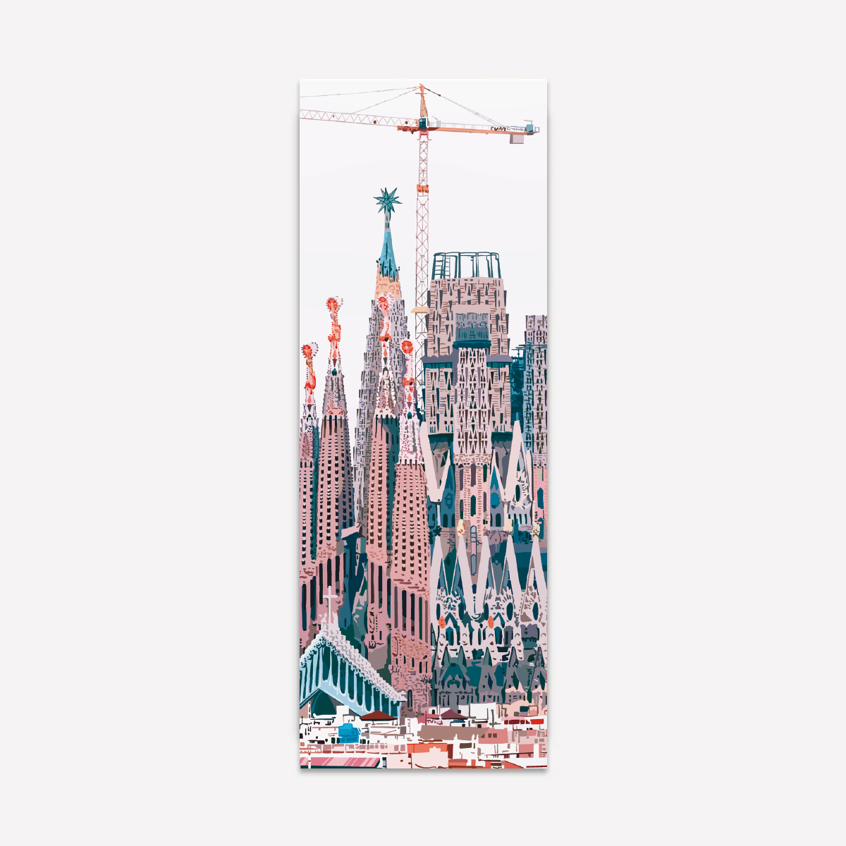 Sagrada Familia Vector Bookmark