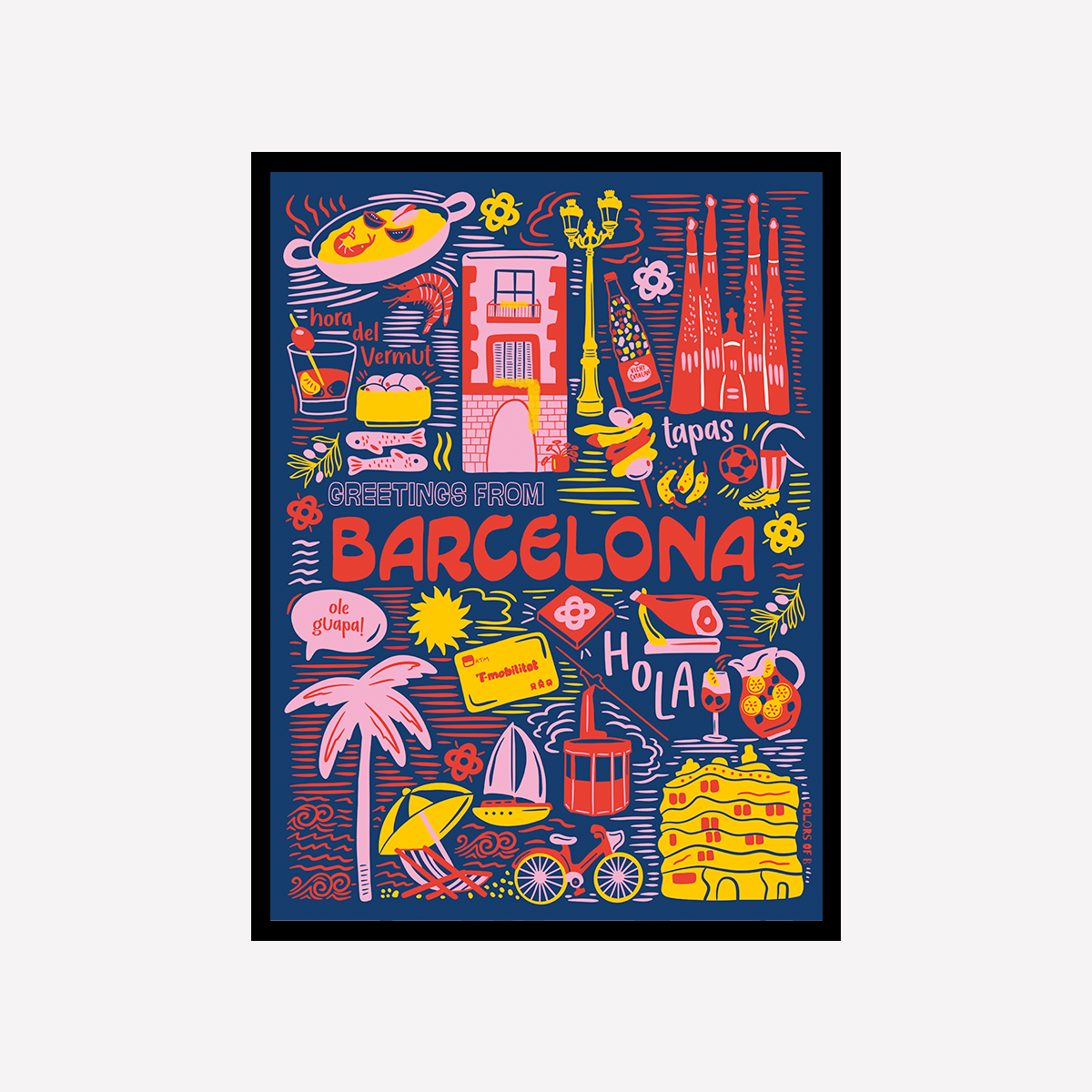 Barcelona Things Art Print