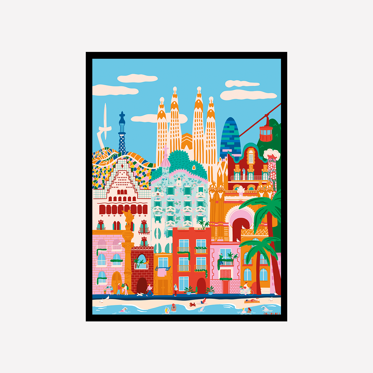 Skyline BCN Art Print