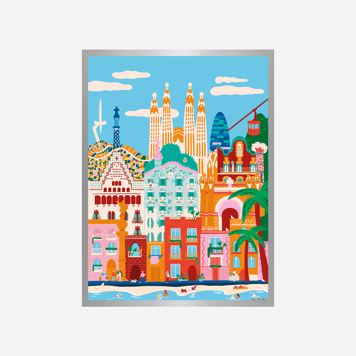 Skyline BCN Art Print