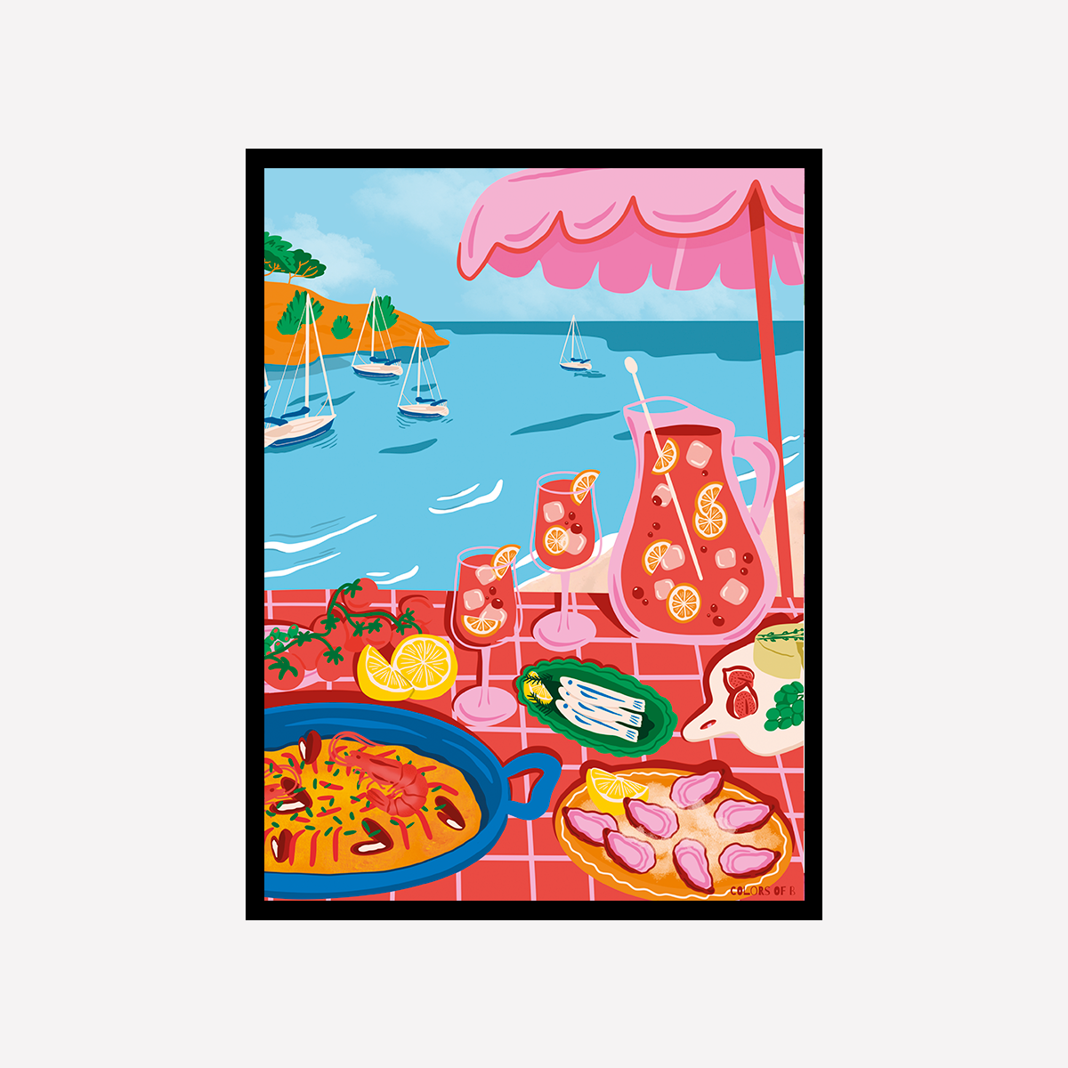 Tapas at the Beach Art Print