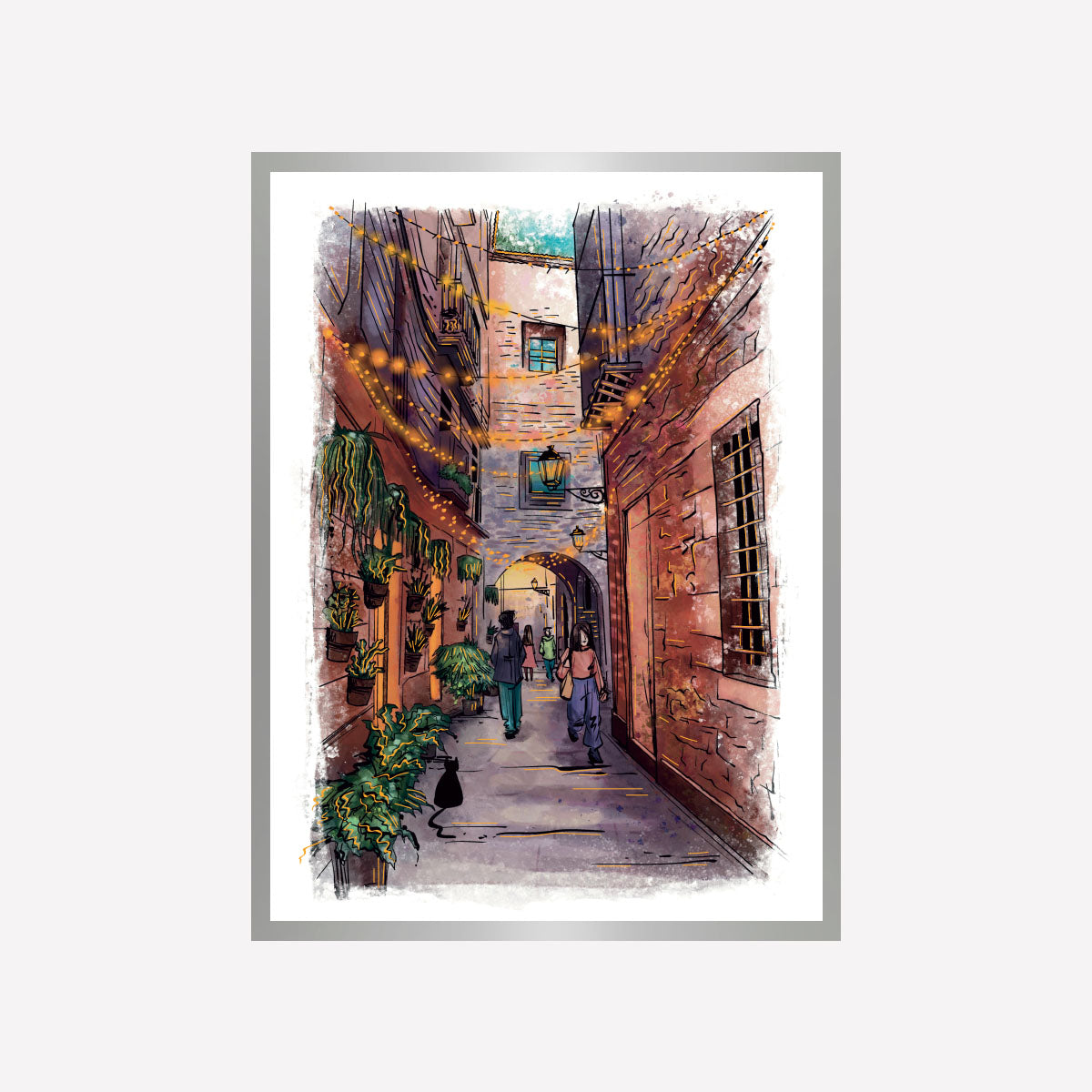 Calle con Luces Gold Splash