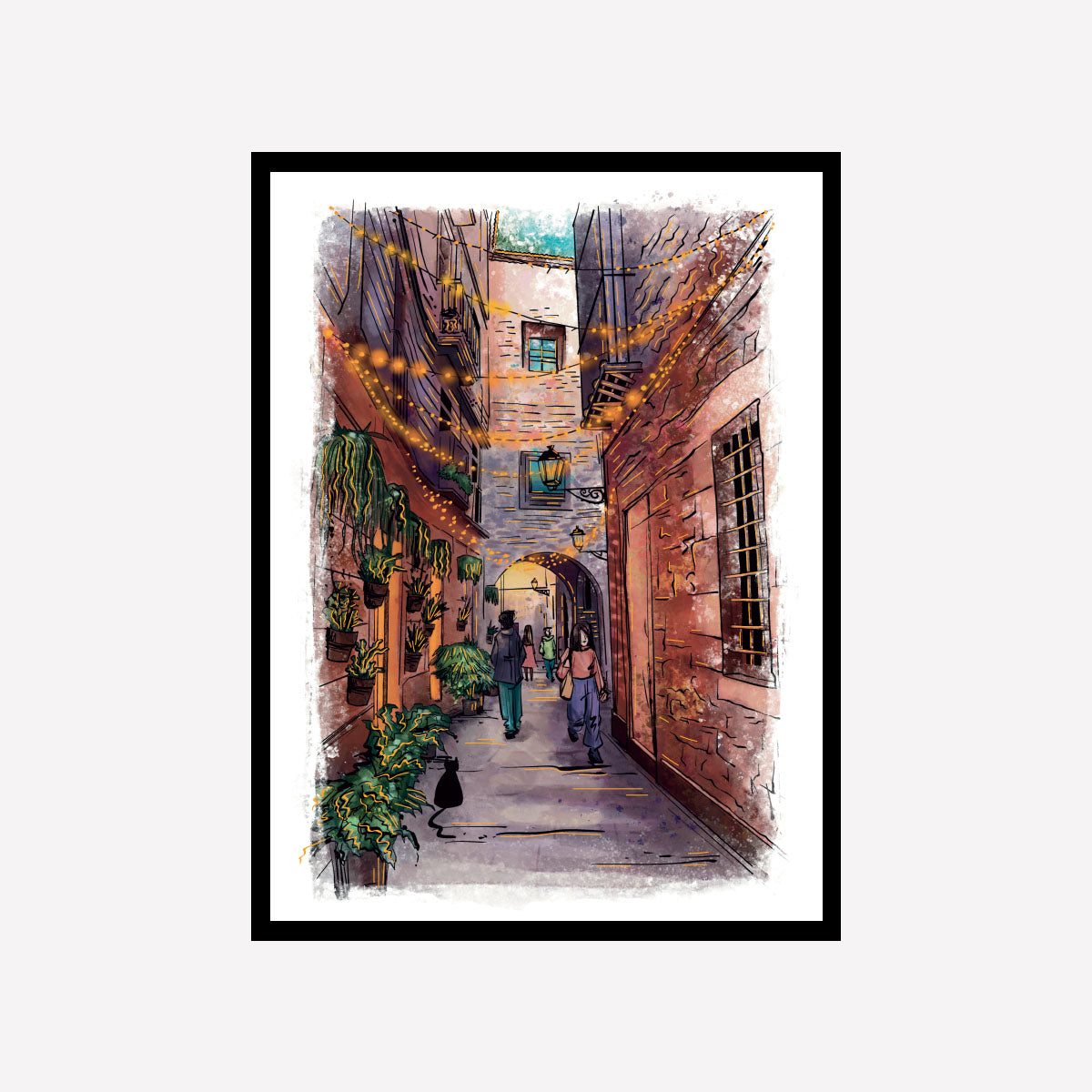 Calle con Luces Gold Splash