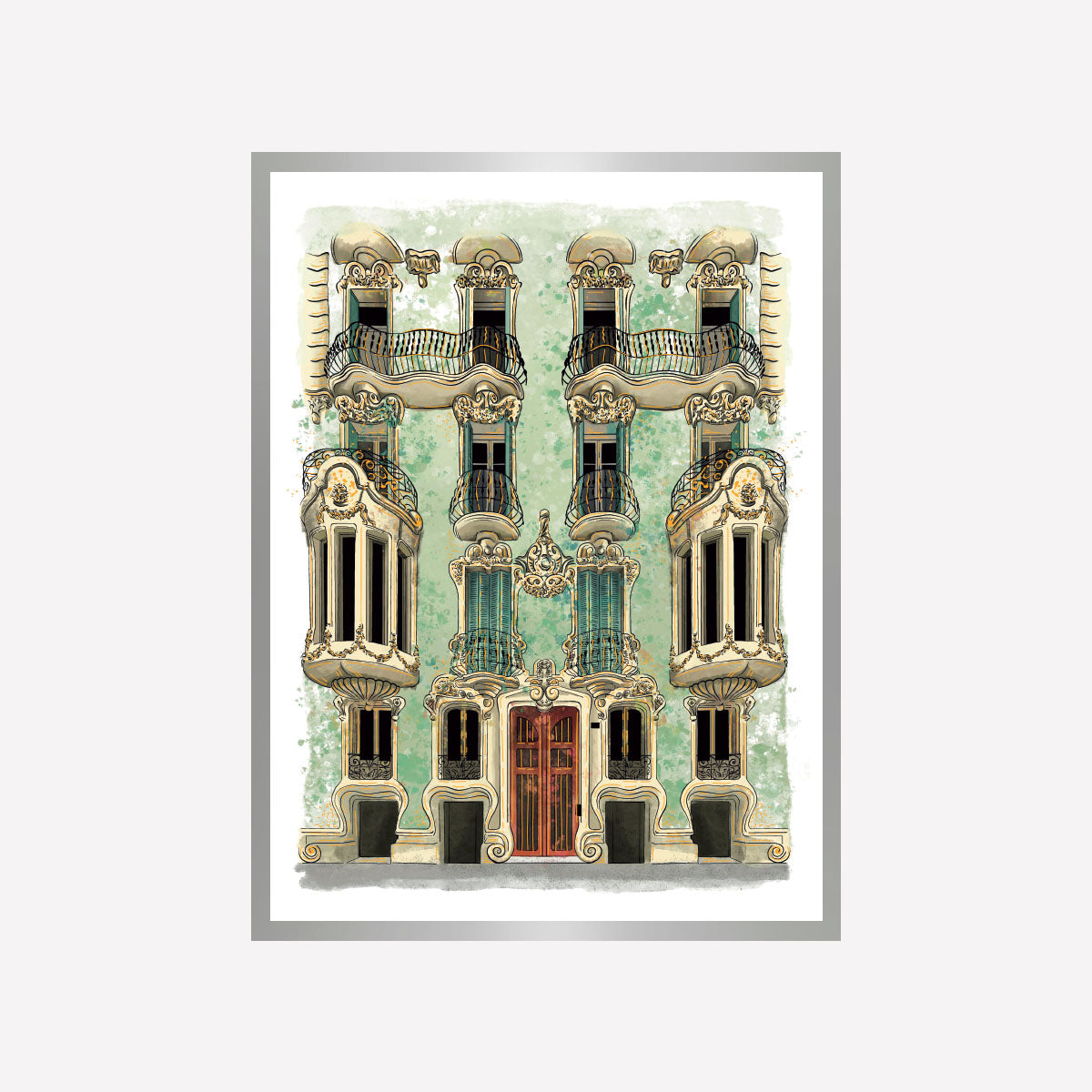 Fachada Verde Gold Splash
