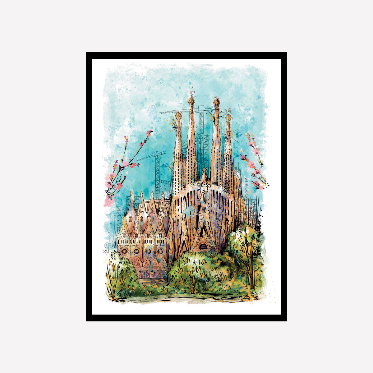 Sagrada Familia Gold Splash