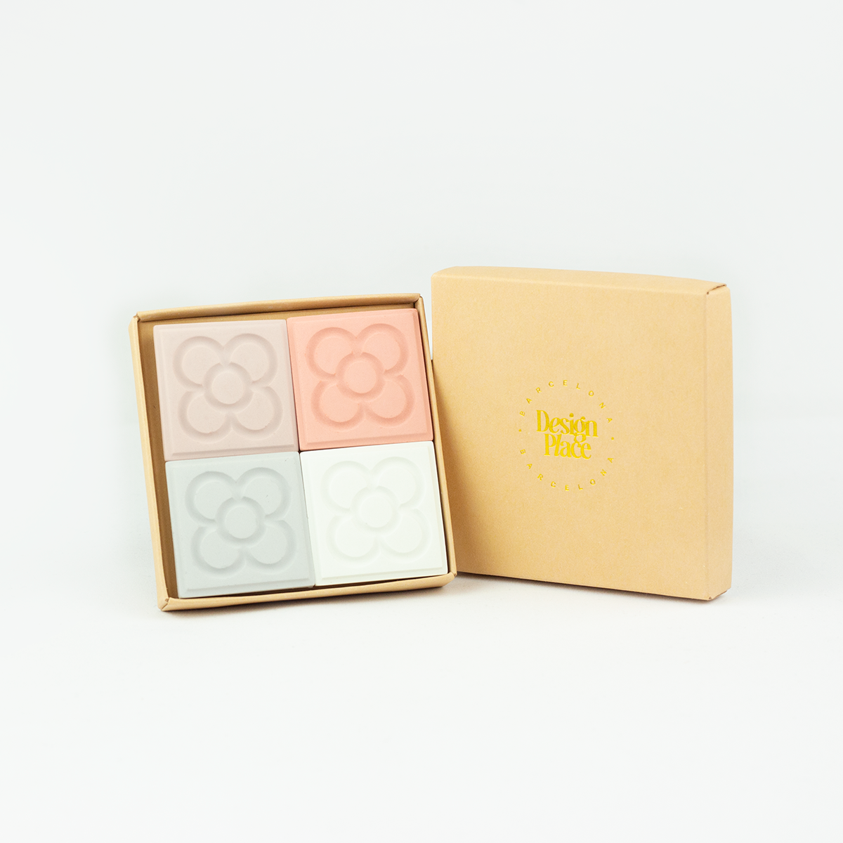 Set Red Pink Panot Cement Magnet