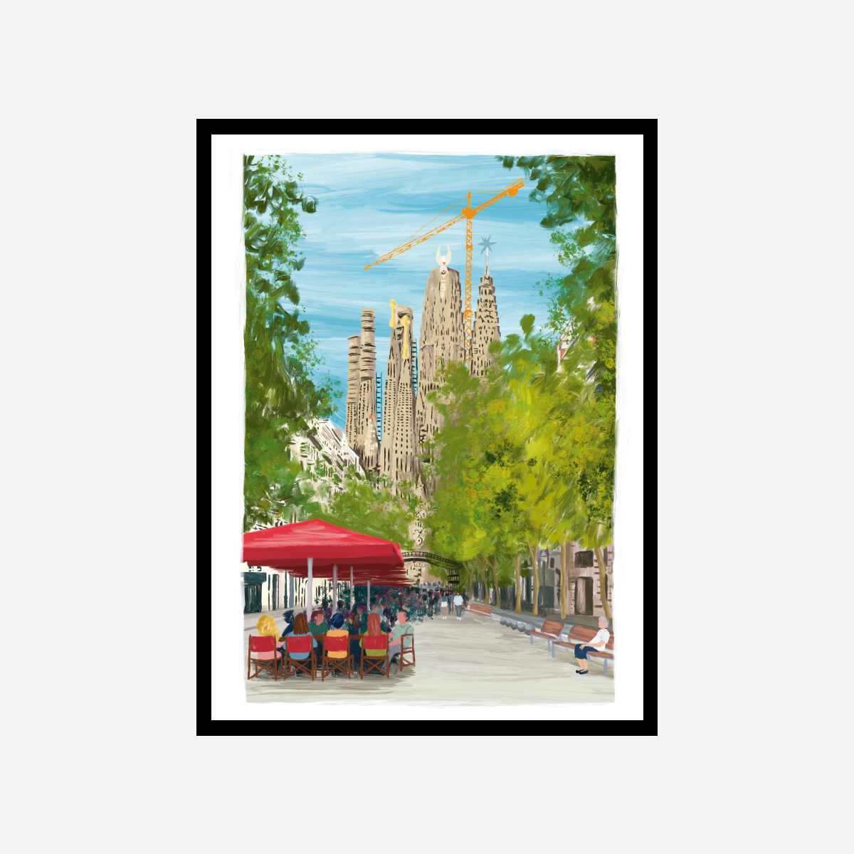 Sagrada Familia en Oleo A4
