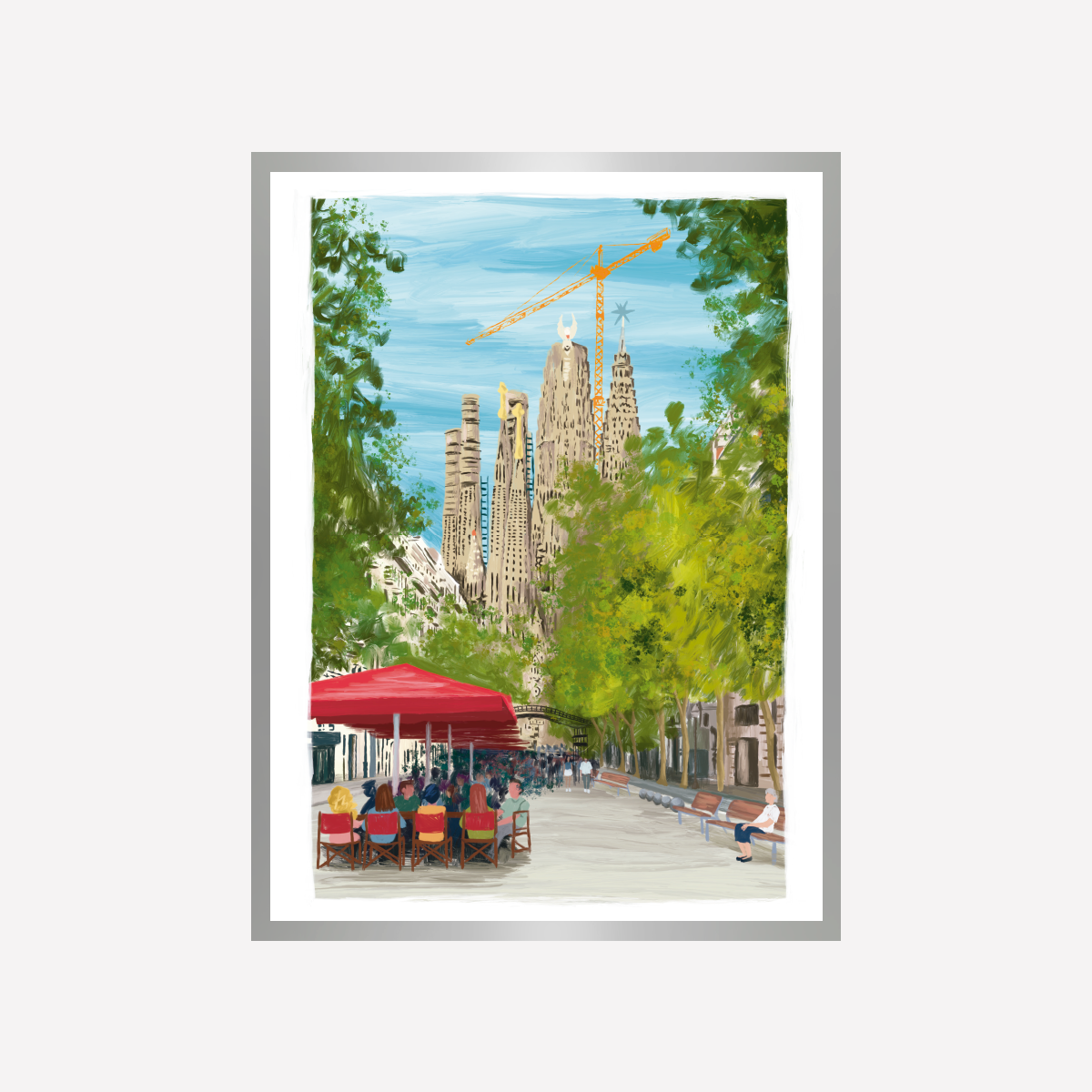 Sagrada Familia en Oleo A4