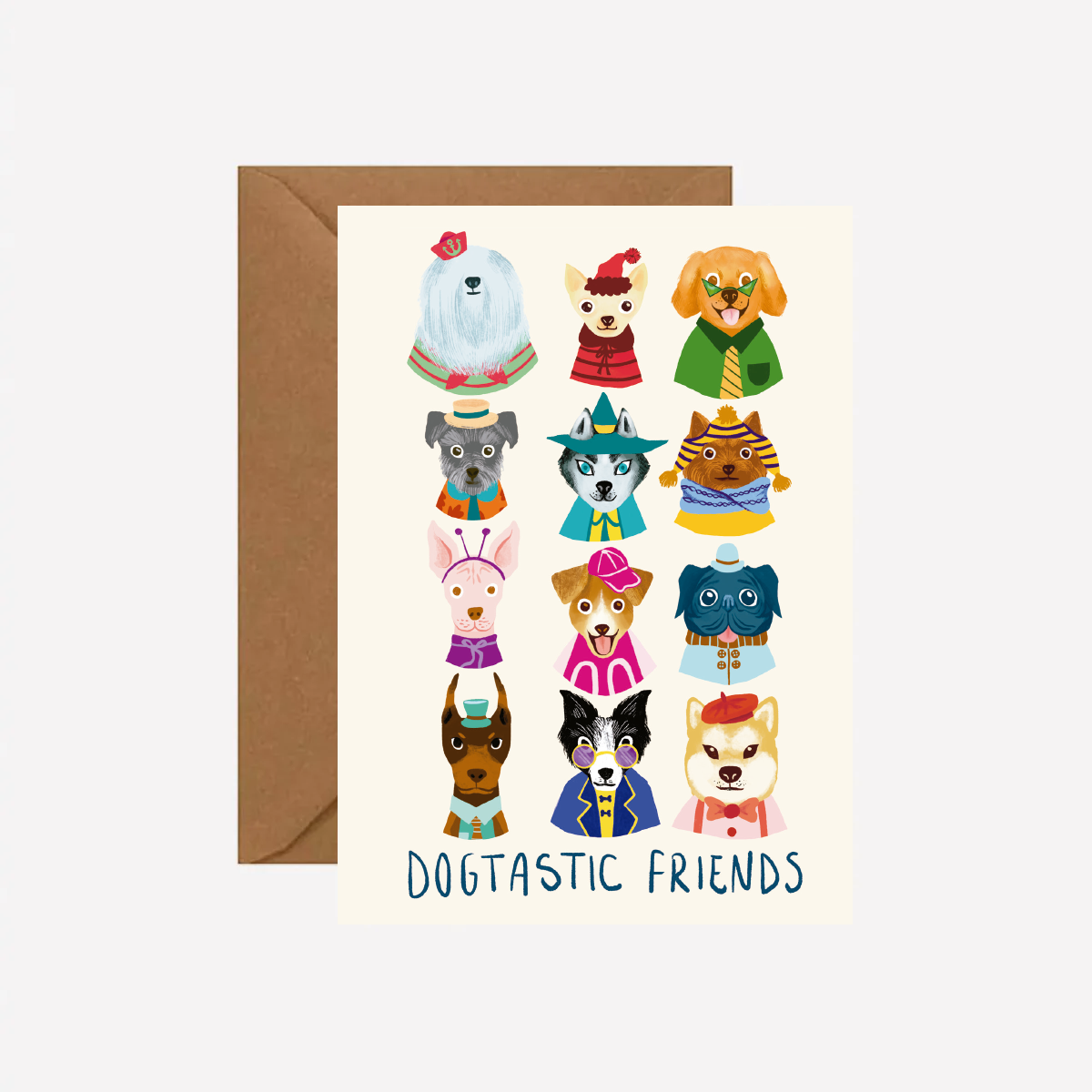 Dogtastic Friends Tarjeta de Felicitaciones