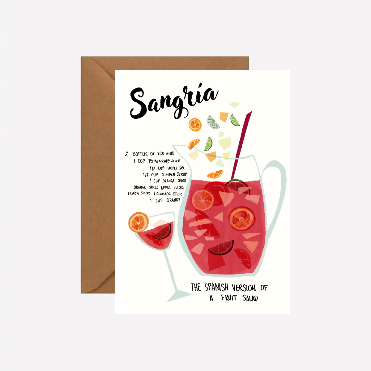 Sangria Tarjeta de Felicitaciones