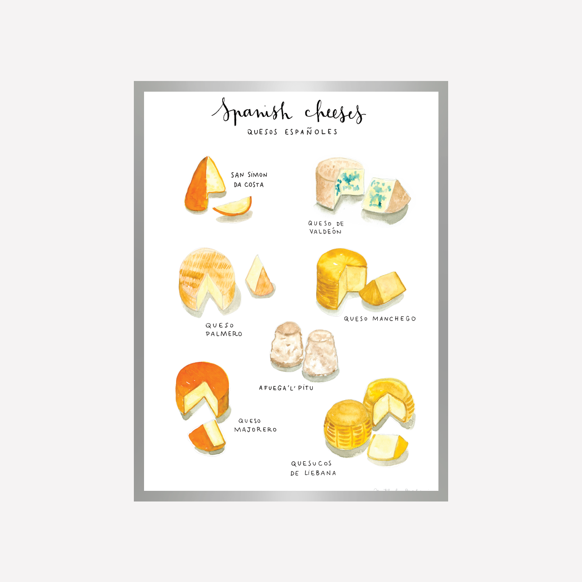 Spanish Cheeses Art Print