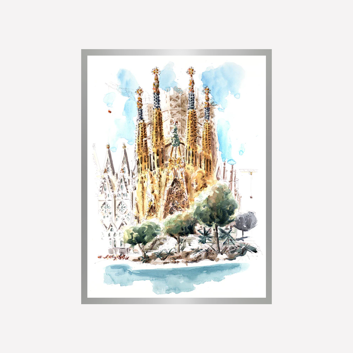 Sagrada Familia Calm Time Art Print