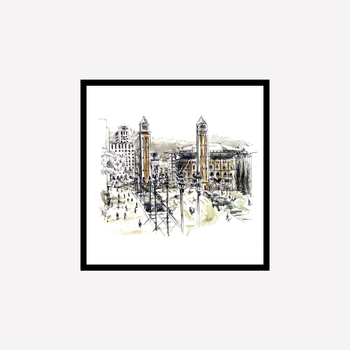 Spain Square Afternoon Art Print