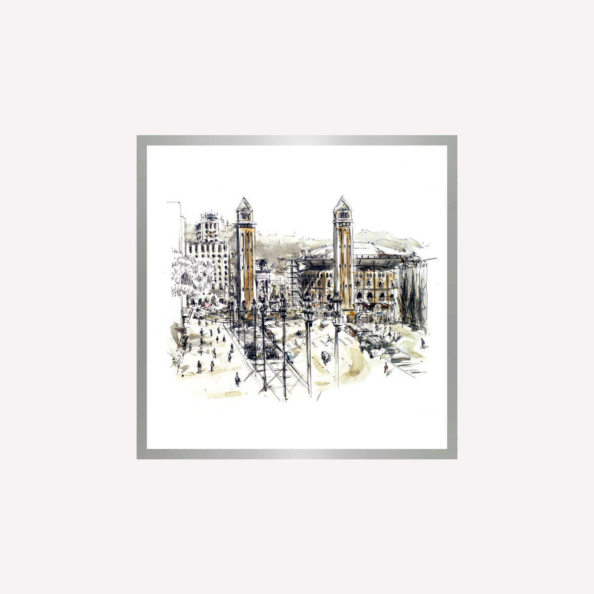 Spain Square Afternoon Art Print
