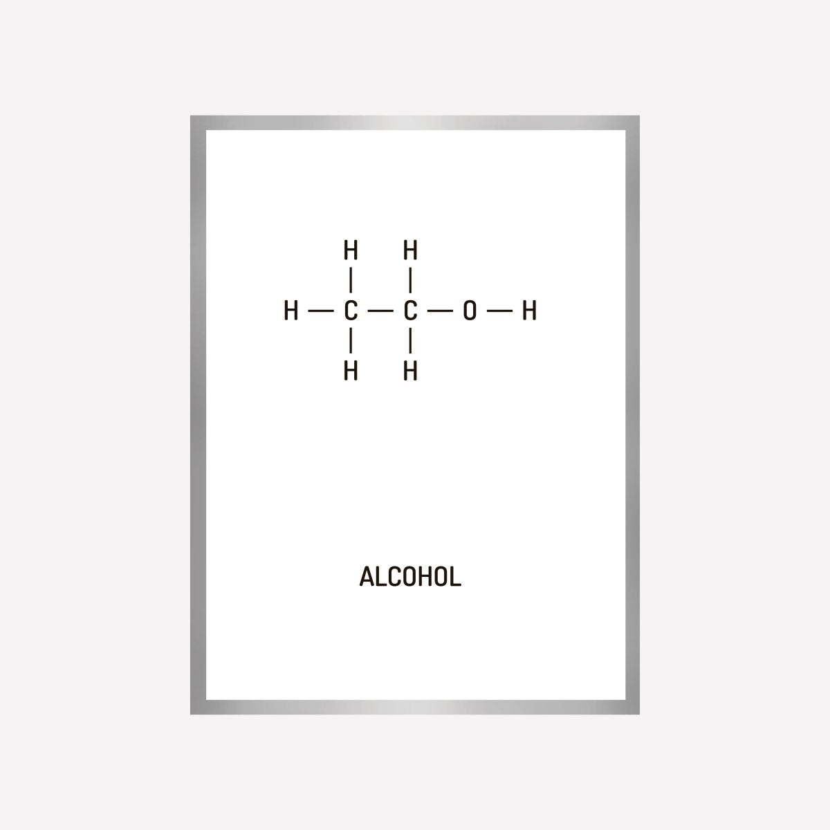 Alcohol Chemical Structure Art Print - DesignPlace