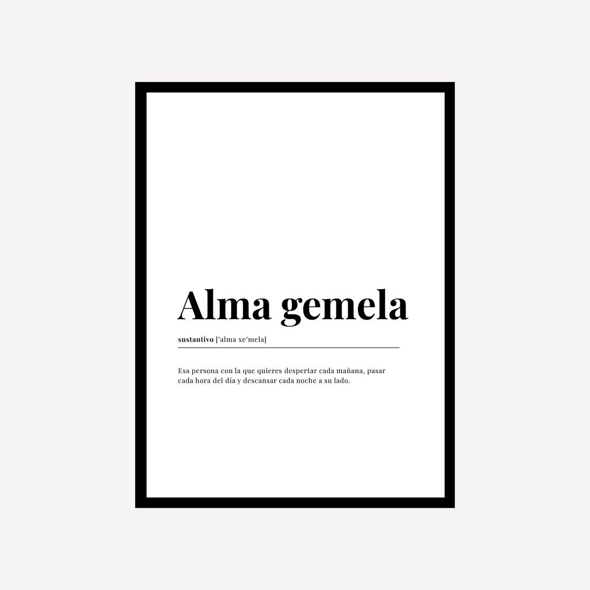 Alma Gemela Dictionary Art Print - DesignPlace